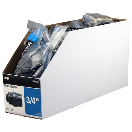 Apollo Conduit Fitting Connector, Push-On, Stainless Steel, Zinc Plated ELMA34